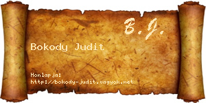 Bokody Judit névjegykártya